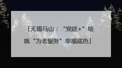 无锡马山：“党建+”绘就“为老服务”幸福底色