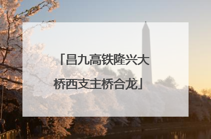 昌九高铁隆兴大桥西支主桥合龙