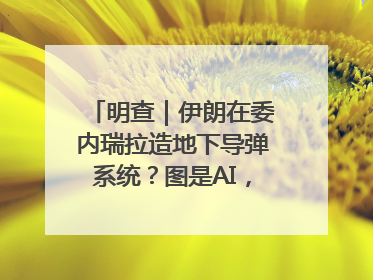 明查｜伊朗在委内瑞拉造地下导弹系统？图是AI，说法没证据