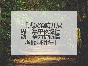 武汉消防开展周三集中夜巡行动，全力护航高考顺利进行