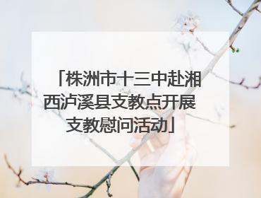 株洲市十三中赴湘西泸溪县支教点开展支教慰问活动