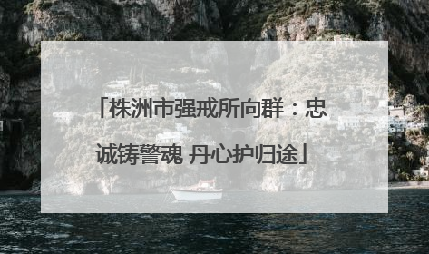 株洲市强戒所向群：忠诚铸警魂 丹心护归途
