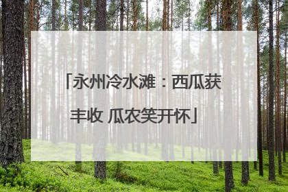 永州冷水滩：西瓜获丰收 瓜农笑开怀