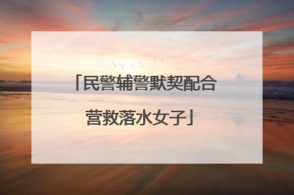 民警辅警默契配合 营救落水女子