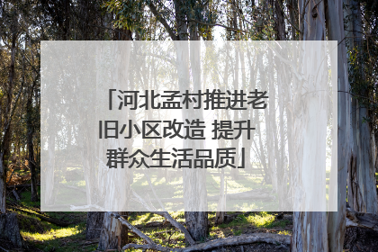 河北孟村推进老旧小区改造 提升群众生活品质