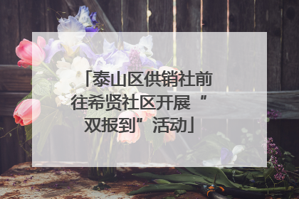 泰山区供销社前往希贤社区开展“双报到”活动