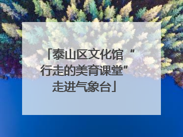 泰山区文化馆“行走的美育课堂”走进气象台