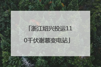 浙江绍兴投运110千伏谢慕变电站