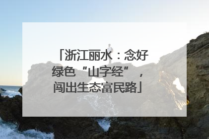 浙江丽水：念好绿色“山字经”，闯出生态富民路