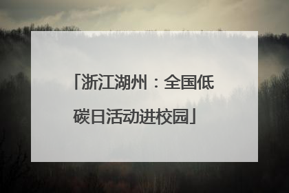 浙江湖州：全国低碳日活动进校园