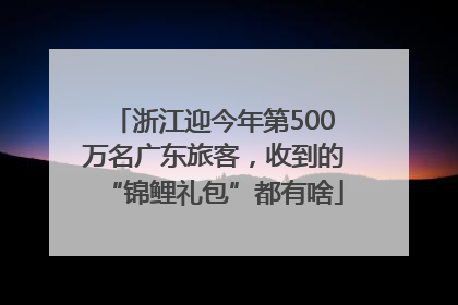 浙江迎今年第500万名广东旅客，收到的“锦鲤礼包”都有啥