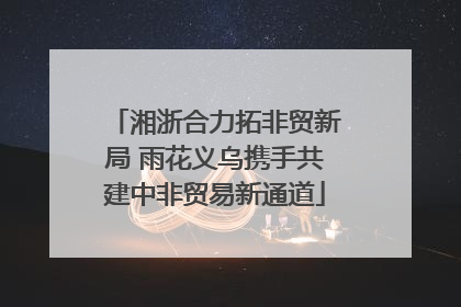 湘浙合力拓非贸新局 雨花义乌携手共建中非贸易新通道