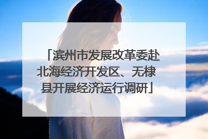 滨州市发展改革委赴北海经济开发区、无棣县开展经济运行调研
