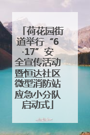 荷花园街道举行“6·17”安全宣传活动暨恒达社区微型消防站应急小分队启动式