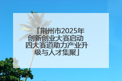 荆州市2025年创新创业大赛启动 四大赛道助力产业升级与人才集聚