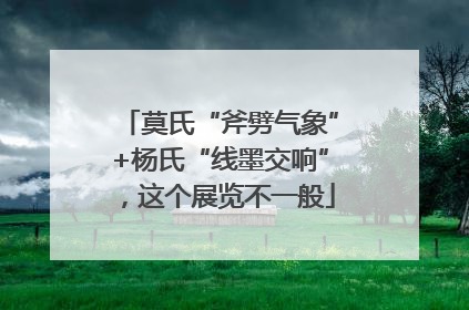 莫氏“斧劈气象”+杨氏“线墨交响”，这个展览不一般