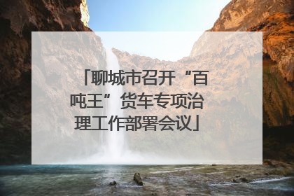聊城市召开“百吨王”货车专项治理工作部署会议