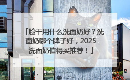 脸干用什么洗面奶好？洗面奶哪个牌子好，2025洗面奶值得买推荐！