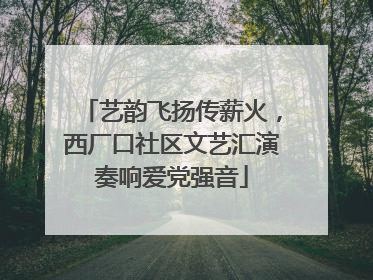 艺韵飞扬传薪火，西厂口社区文艺汇演奏响爱党强音