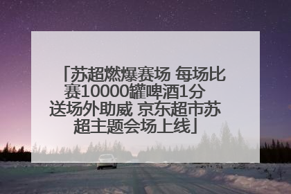 苏超燃爆赛场 每场比赛10000罐啤酒1分送场外助威 京东超市苏超主题会场上线