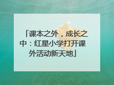 课本之外，成长之中：红星小学打开课外活动新天地