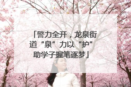 警力全开，龙泉街道“泉”力以“护”助学子握笔逐梦