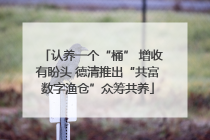 认养一个“桶” 增收有盼头 德清推出“共富数字渔仓”众筹共养