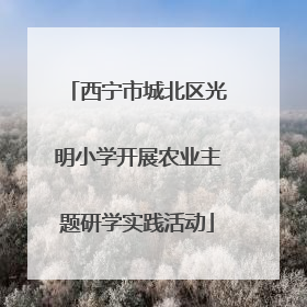 西宁市城北区光明小学开展农业主题研学实践活动