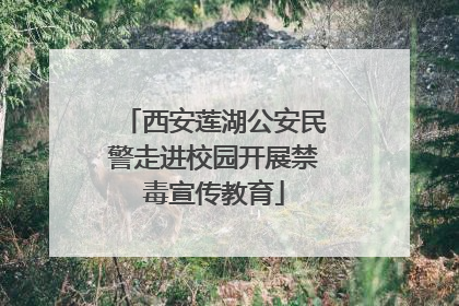 西安莲湖公安民警走进校园开展禁毒宣传教育