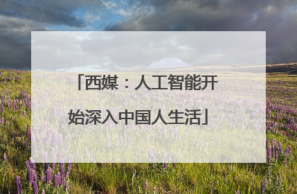 西媒：人工智能开始深入中国人生活