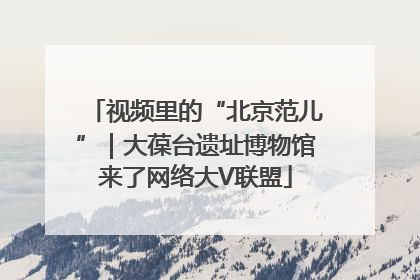 视频里的“北京范儿”｜大葆台遗址博物馆来了网络大V联盟