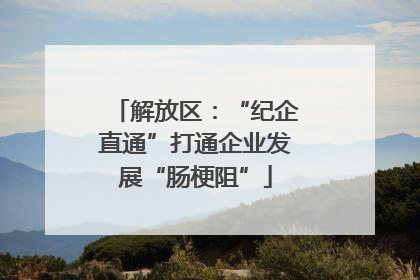 解放区：“纪企直通”打通企业发展“肠梗阻”