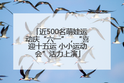 近500名萌娃运动庆“六一”，“喜迎十五运 小小运动会”活力上演