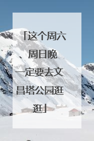 这个周六、周日晚 一定要去文昌塔公园逛逛