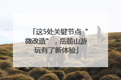 这5处关键节点“微改造”，岳麓山游玩有了新体验
