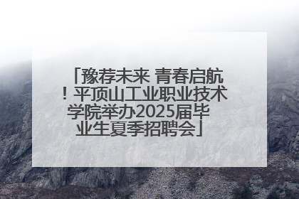 豫荐未来 青春启航！平顶山工业职业技术学院举办2025届毕业生夏季招聘会