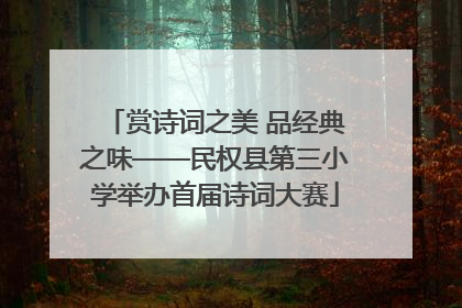 赏诗词之美 品经典之味——民权县第三小学举办首届诗词大赛