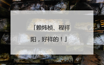 赖炜桢、程祥阳，好样的！