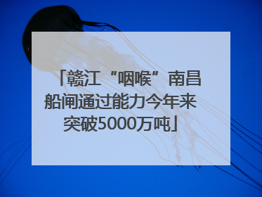 赣江“咽喉”南昌船闸通过能力今年来突破5000万吨