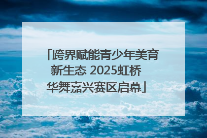 跨界赋能青少年美育新生态 2025虹桥华舞嘉兴赛区启幕