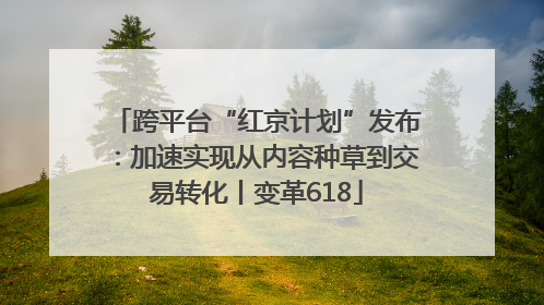 跨平台“红京计划”发布：加速实现从内容种草到交易转化丨变革618