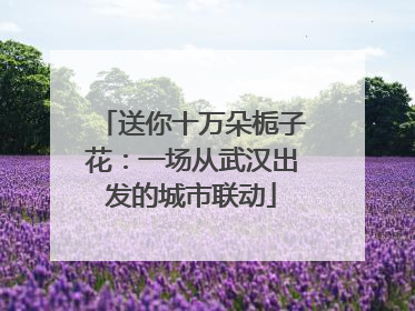 送你十万朵栀子花：一场从武汉出发的城市联动