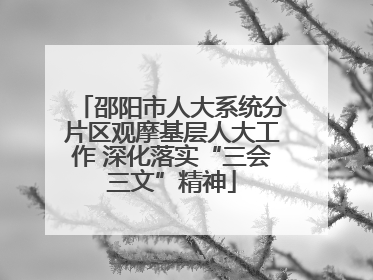 邵阳市人大系统分片区观摩基层人大工作 深化落实“三会三文”精神