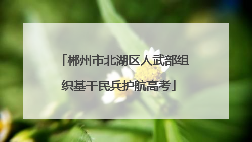 郴州市北湖区人武部组织基干民兵护航高考