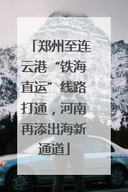 郑州至连云港“铁海直运”线路打通，河南再添出海新通道