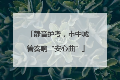 静音护考，市中城管奏响“安心曲”