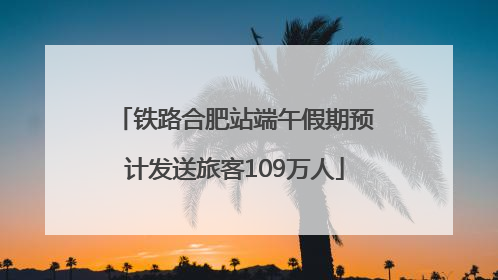 铁路合肥站端午假期预计发送旅客109万人
