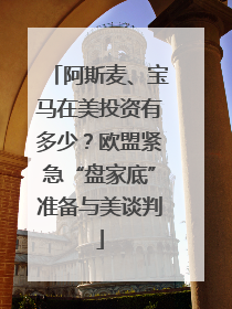 阿斯麦、宝马在美投资有多少？欧盟紧急“盘家底”准备与美谈判