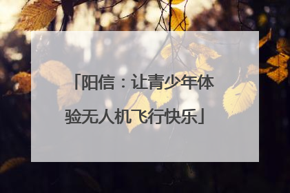 阳信：让青少年体验无人机飞行快乐