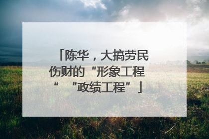 陈华，大搞劳民伤财的“形象工程”“政绩工程”